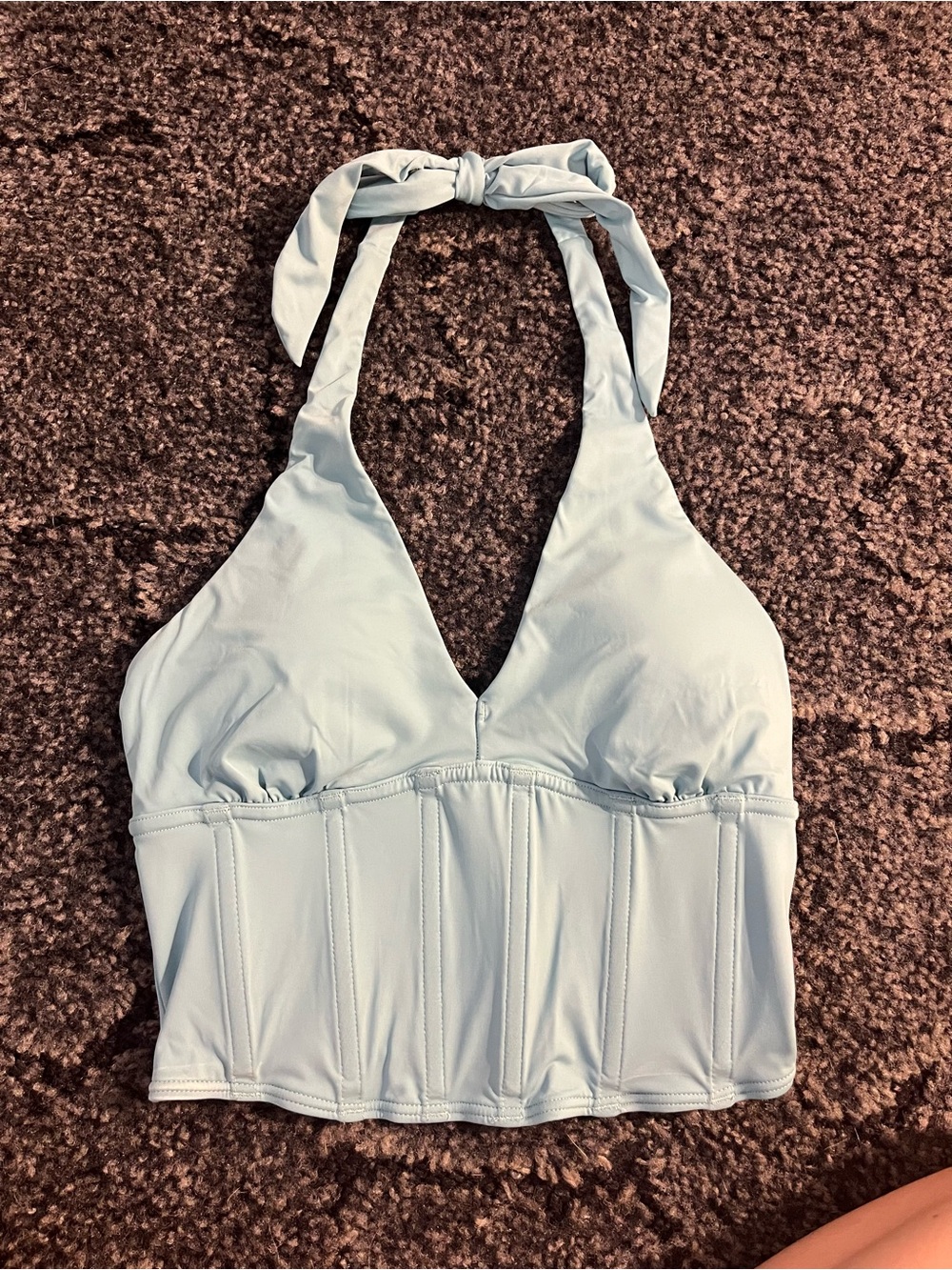 Gilly Hicks Light Blue Halter Crop Top